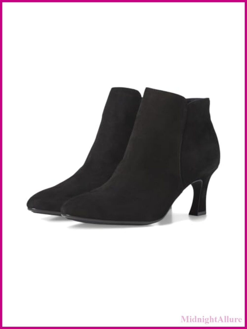 Waterproof Suede Ankle Bootie with Wrapped Kitten Heel